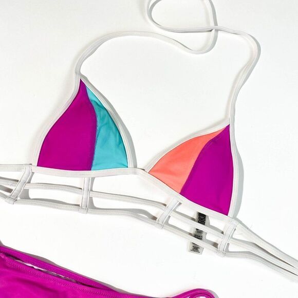 Victoria’s Secret PINK 2 piece color block bikini - Picture 3 of 9